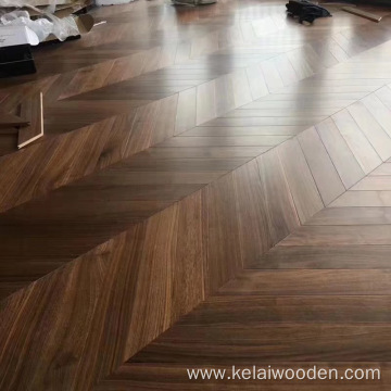 American walnut chevron fishbone hardwood flooring